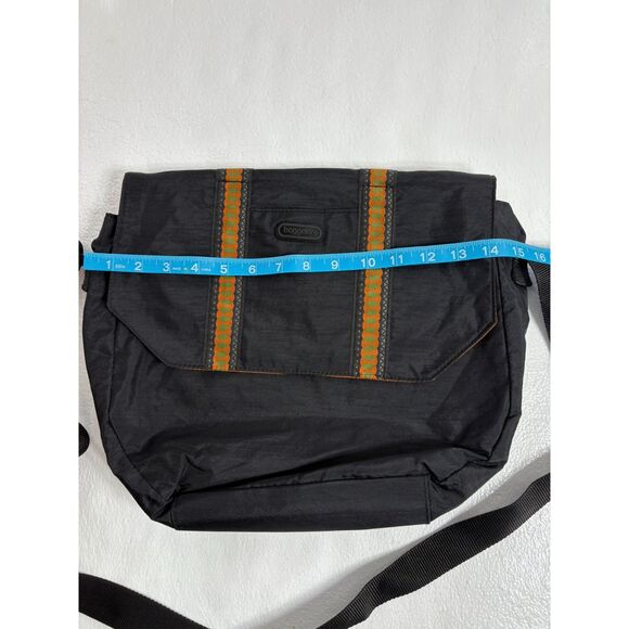 Baggallini Cross Body Messenger Bag Tote Black Orange Padded Slot Inside - Picture 8 of 15